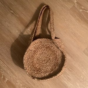 Jute woven crossbody bag